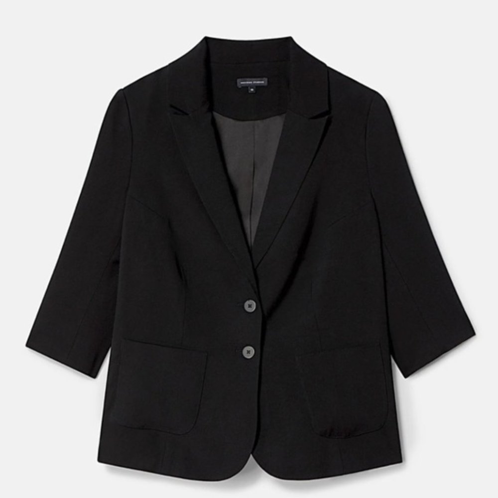 Universal standard Meg Double Luxe Short Blazer
Black black blazer short sleeve